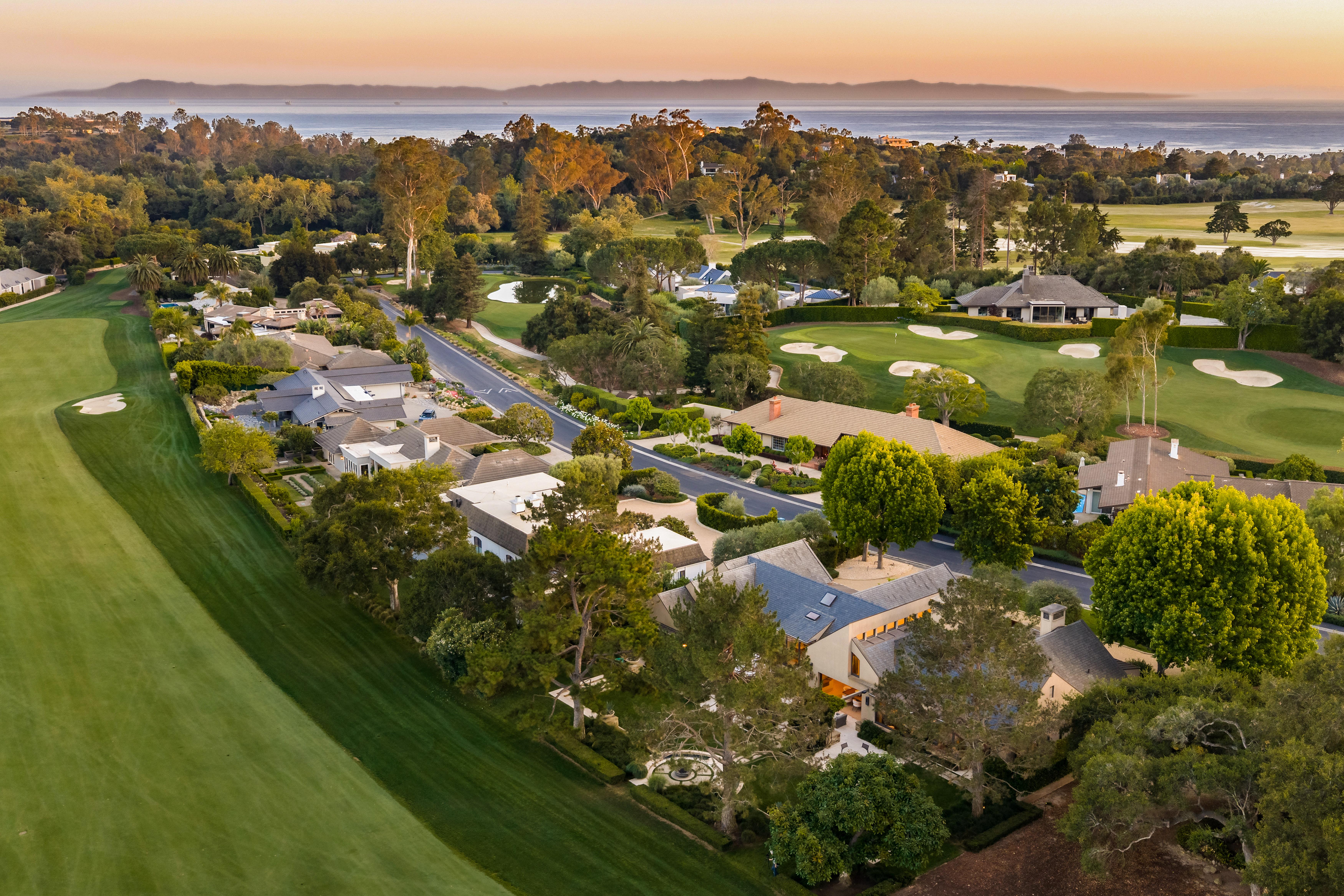 Real estate photography virtual tour of the pool pavilion and landscaped gardens at 468 Crocker Sperry Dr, Montecito — aerial drone photography revealing the full scale of this Montecito foothills estate by VirTour Media. Our team captured aerial photography, a luxury property video, FPV video tour, Matterport 3D virtual tour, and 2D floor plan throughout the morning.