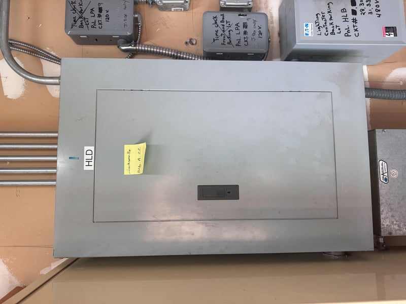 Panel cover labeled H4-D at 11700 New Kings Rd, Jacksonville, FL 32219