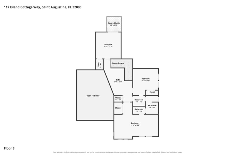 Floor plan 3 drawn by Megapixeler, Island Cottage Way, St. Augustine