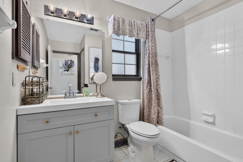 Bathroom with tub and shower combo at 8680 Bandera Cir S, Jacksonville, FL 32244