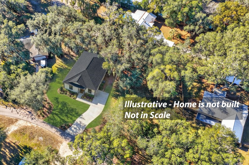 Lot 2 - Aerial Render at Nelsons Point, Keystone Heights, FL 32656