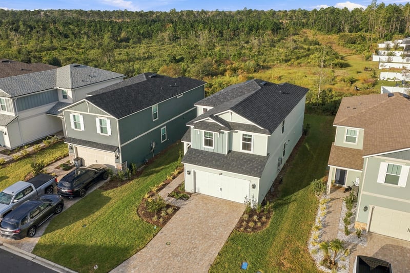 Drone view of home from above, photographed by Megapixeler on Torres Trace, St. Augustine