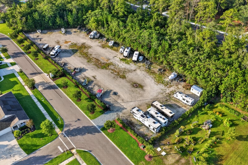 Community boat and RV storage lot in Green Cove Springs, FL