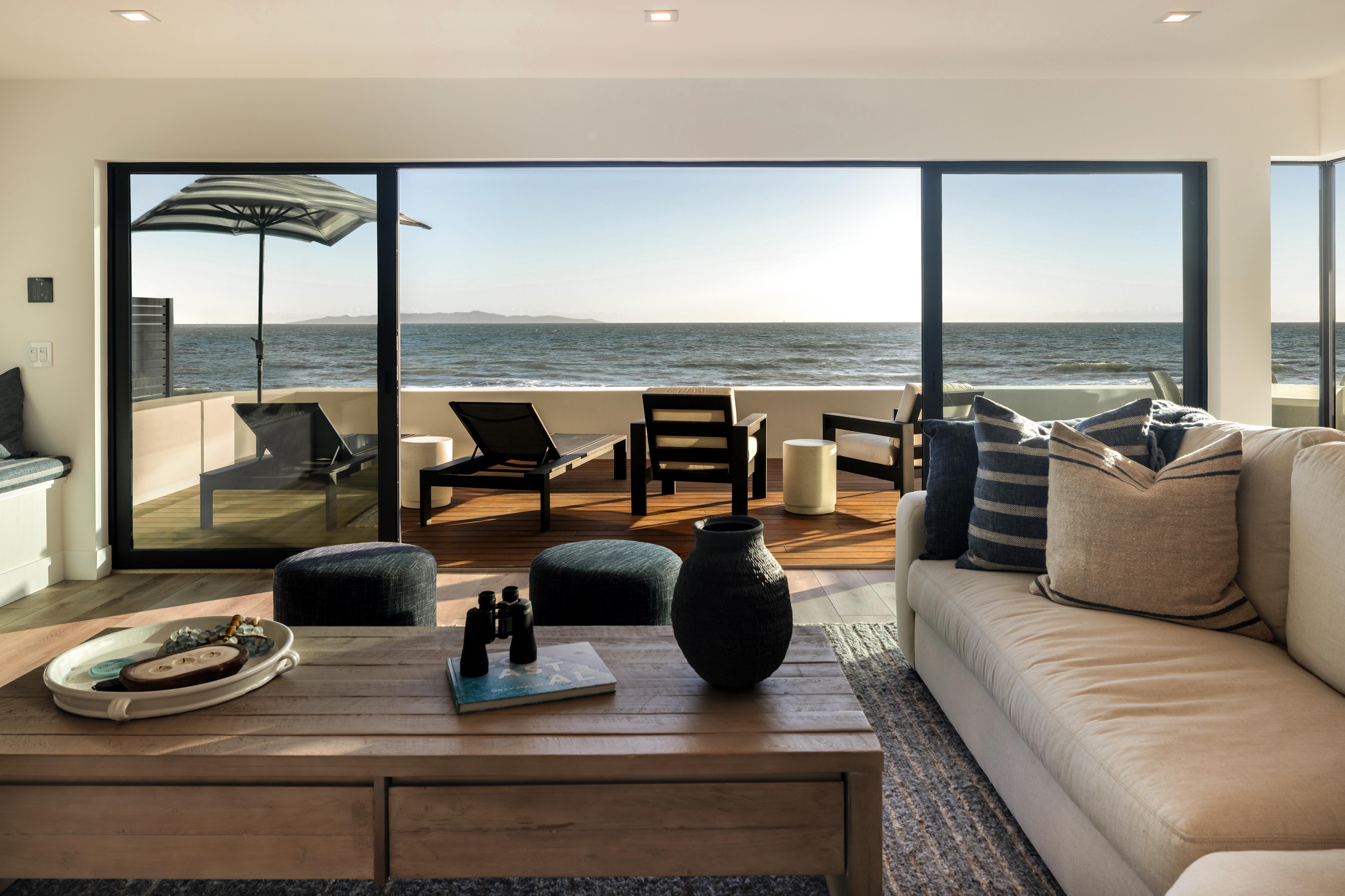 Real estate photography virtual tour of luxury coastal home at 6726 Breakers Way, Ventura — interior and exterior editorial stills document the interplay of natural light and ocean atmosphere throughout the residence. Our team captured still photography, aerial drone photography with Inspire 3 Cinema Drone, FPV clips, a cinematic property video with agent narration, a Matterport virtual tour, a Zillow Showcase, a true vertical social media reel, and floor plan scan throughout the early morning.