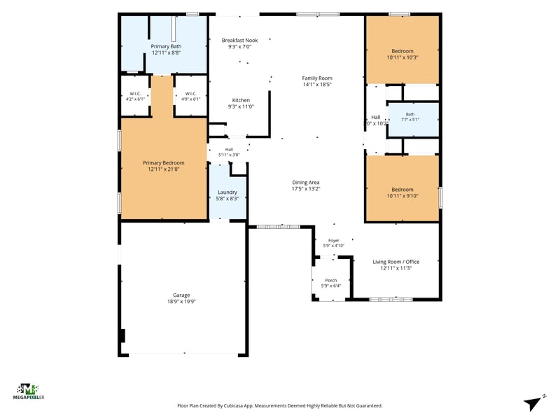 Floor plan of the home's layout at 11197 Illford Dr