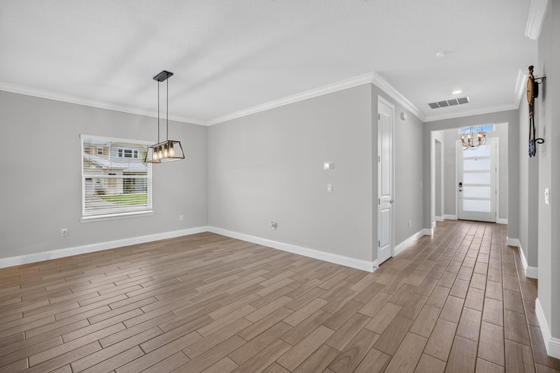 Dining area beside the front entry at 91 Tilloo Ct, St. Johns, FL