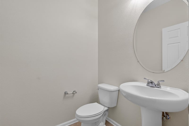 Bathroom with pedestal sink at 263 Gilmore Ln, Orange Park, FL 32065