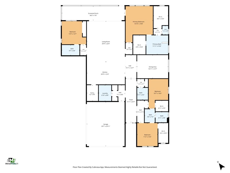 Floor plan of the home at 85491 Fall River Pkwy, Fernandina Beach, FL 32034