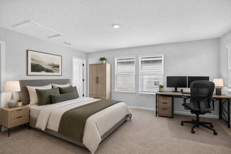 Bedroom used as a home office with desk at 2354 Jennings Farm Dr, Middleburg, FL 32068