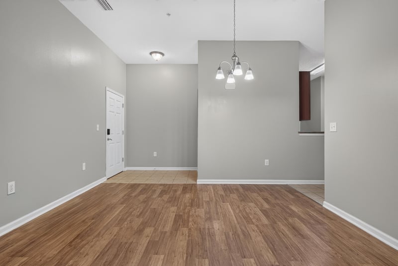 Dining area with pendant light fixture at 8196 Cabin Lake Cir, Jacksonville, FL 32256