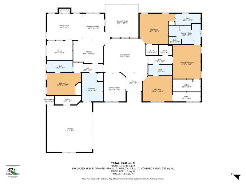 Floor plan 1 of 2580 Heather Oaks Ct, Orange Park, FL 32073