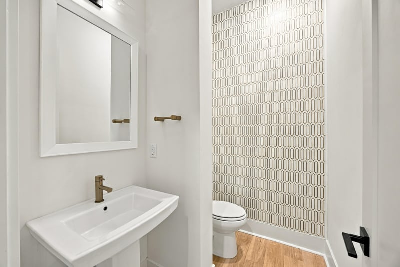 Half bath with pedestal sink at 907 Seagrove Dr, Ponte Vedra Beach, FL 32081