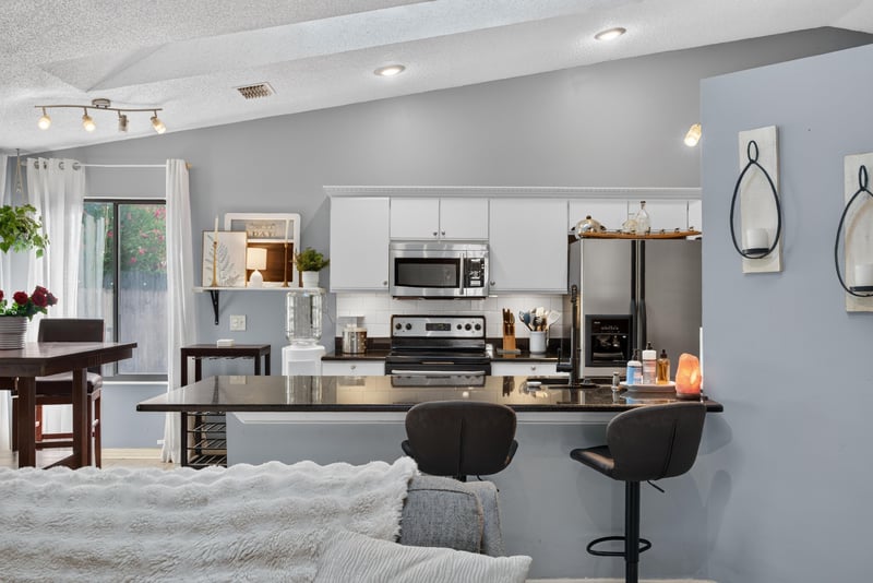 Kitchen with stainless appliances and island at 13020 Medford Ln, Jacksonville, FL 32225