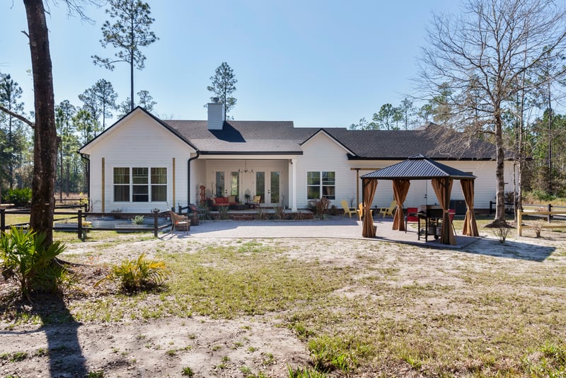 Back of the home at 34664 Mitigation Trail, Callahan, FL 32011