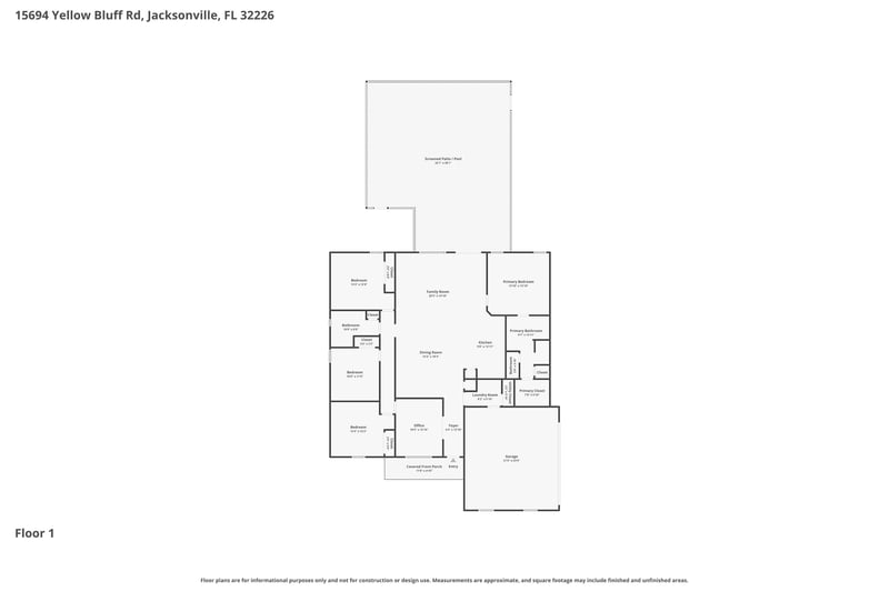Floor plan 1 of 15694 Yellow Bluff Rd, Jacksonville, FL 32226