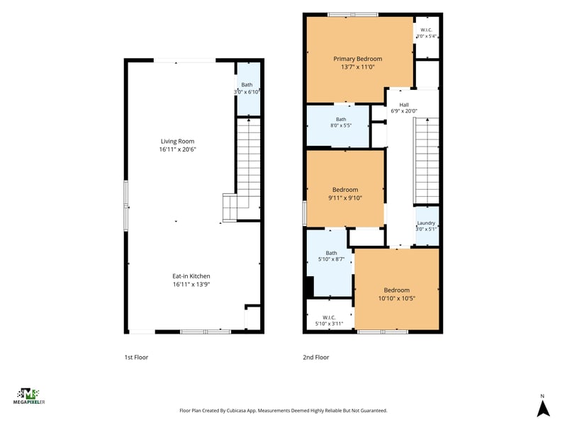Floor plan showing first and second floor layouts at 8359 Zenith Cir, Jacksonville, FL 32256