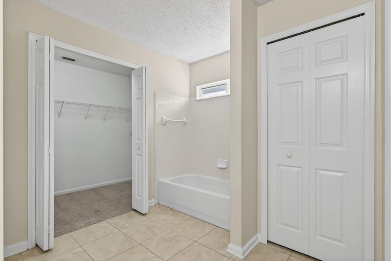 Primary Bath A2 Showing Closet at 8342 Staplehurst Dr W, Jacksonville, FL 32244