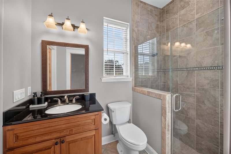 Bathroom vanity with walk-in shower at 1735 Hagans Ridge Ct