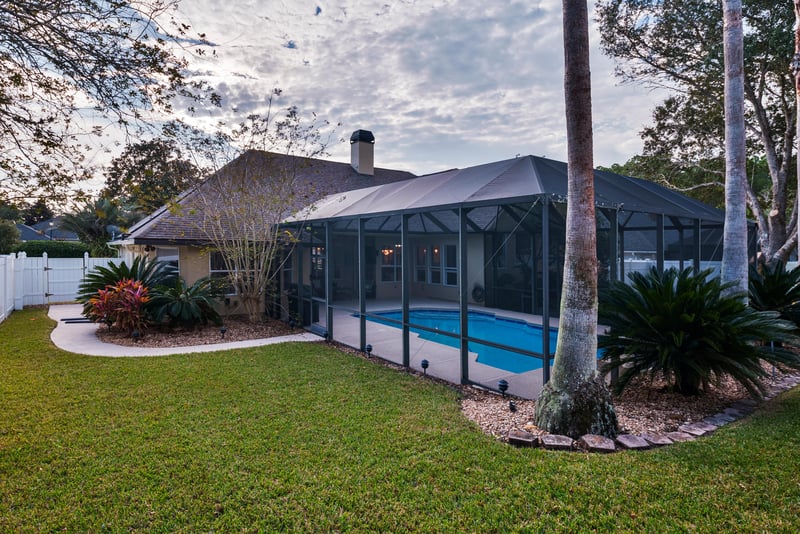 Pool from outside at 320 Talwood Trce, Jacksonville, FL 32259