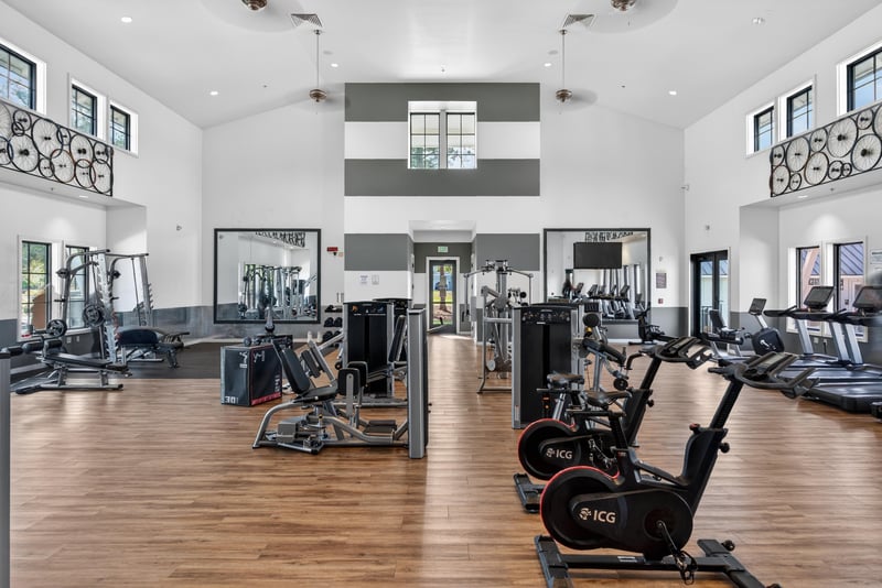 Fitness center with cardio and weight equipment in Whisper Creek