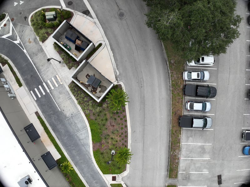 Aerial view of structure rooftop and drive at 9406 Atlantic Blvd, Jacksonville, FL 32225