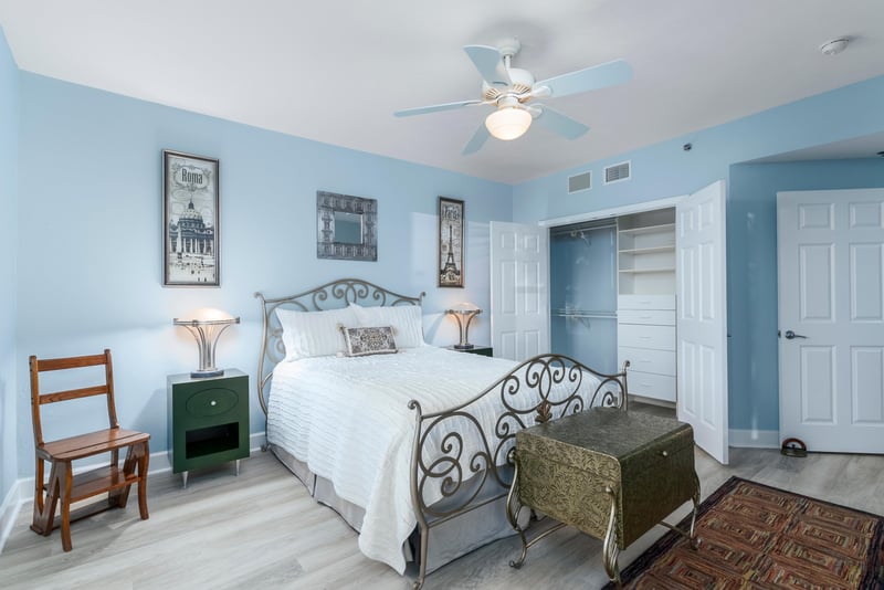 Third Bedroom Angle 2 - Open Closet at 7790 A1A S #104, St. Augustine, FL 32080