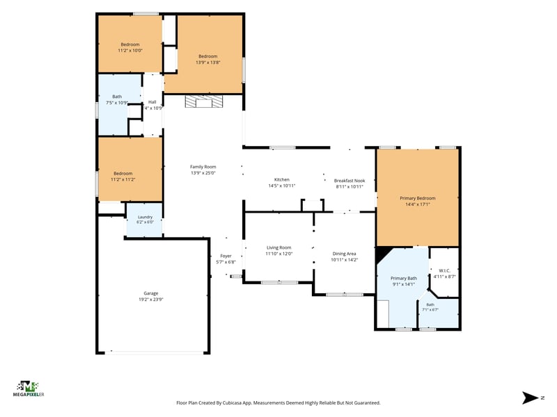 Floor plan of the 2,155-square-foot home at 12810 Swamp Owl Ln
