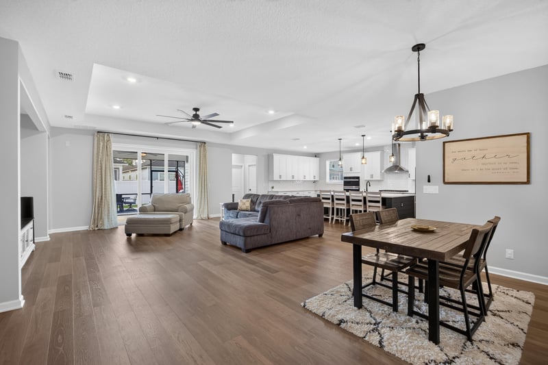 Open living, dining and kitchen area at 2354 Jennings Farm Dr, Middleburg, FL 32068