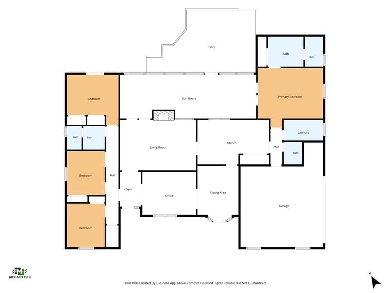 Floor plan 1 drawn by Megapixeler, Marble Ridge Dr, Orange Park