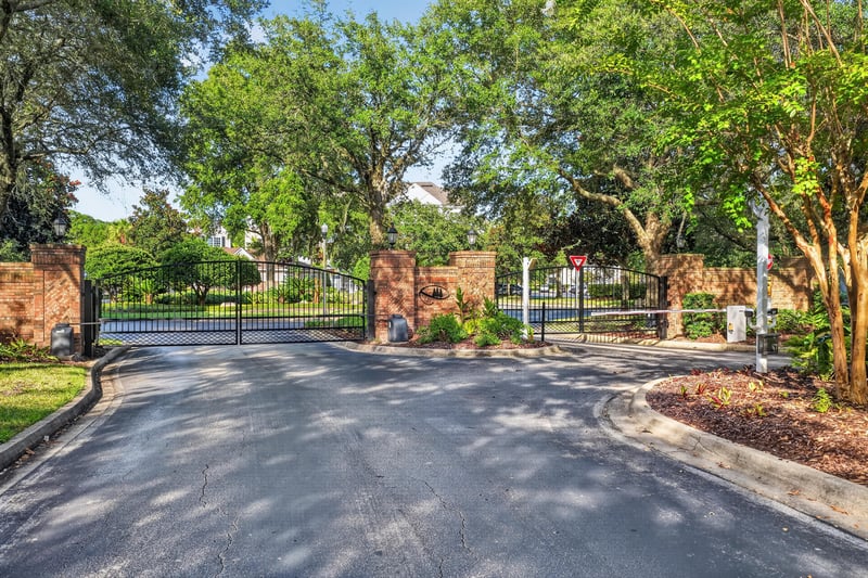 Tree-lined community street in Campfield