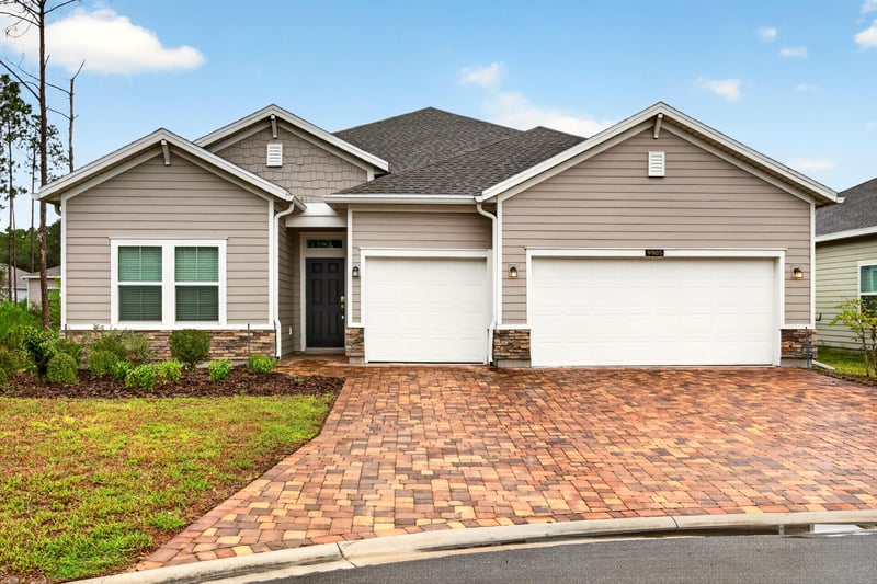 Front exterior entry and covered porch at 9905 Ansley Lake Dr, Jacksonville, FL