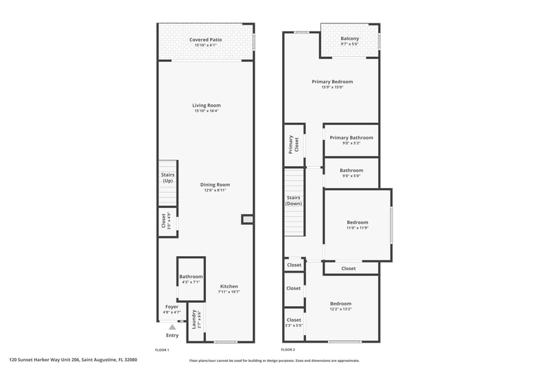Floor plan 1 of 120 Sunset Harbor Way unit 206, St. Augustine, FL 32080