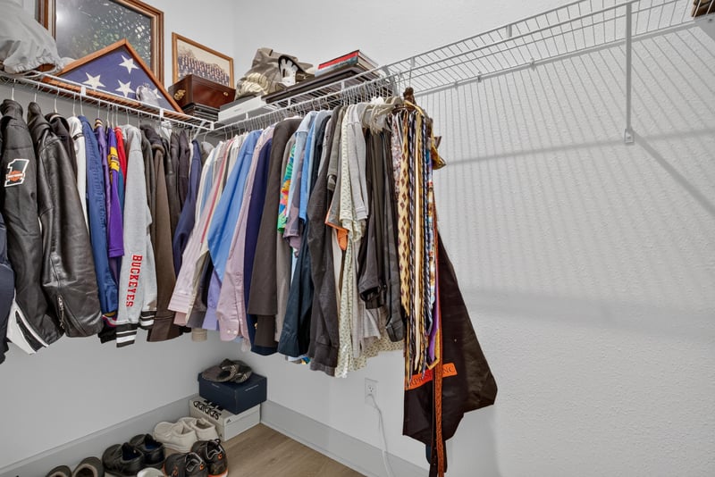 Walk-in closet with wire shelving at 785 Back Creek Dr, St. Augustine, FL 32092