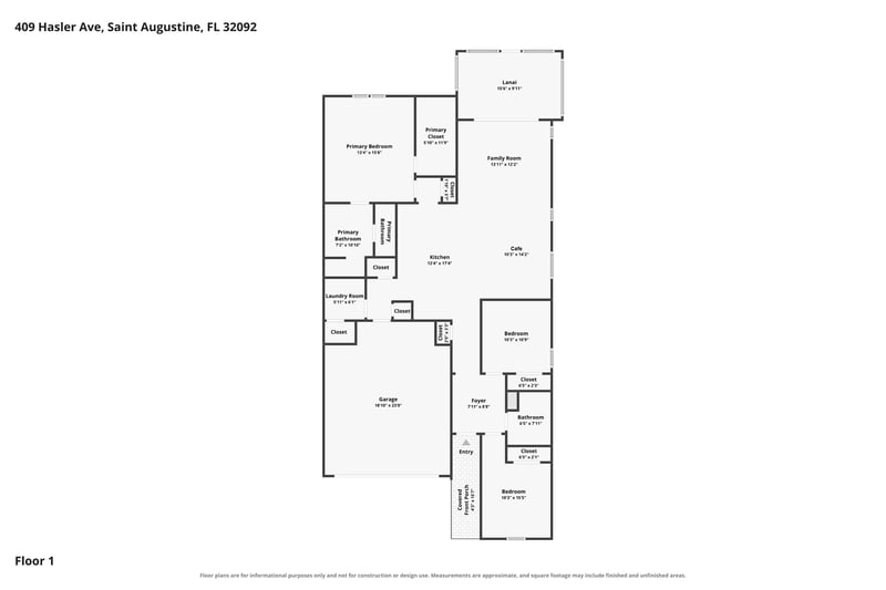 Floor plan 1 of 409 Hasler Ave, St. Augustine, FL 32092