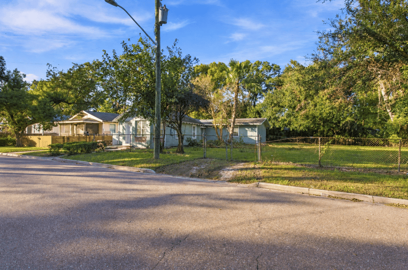Street view looking toward the home, photographed by Megapixeler on W 24th St, Jacksonville