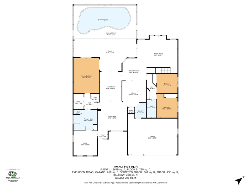 Floor plan 4 of 1888 Oakchime Dr, Orange Park, FL 32065