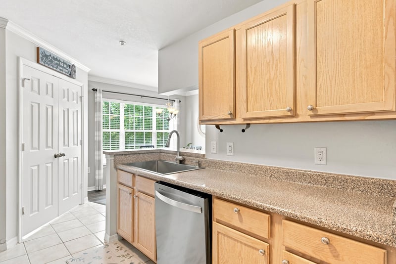 Kitchen with pantry closet and dishwasher at 7800 Point Meadows Dr, Jacksonville, FL 32256