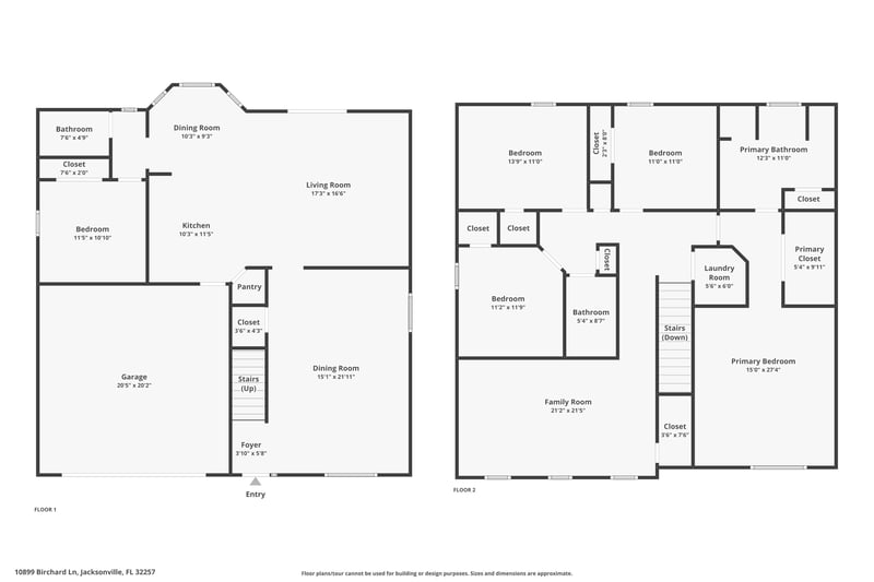Floor plan 1 of 10899 Birchard Ln, Jacksonville, FL 32257