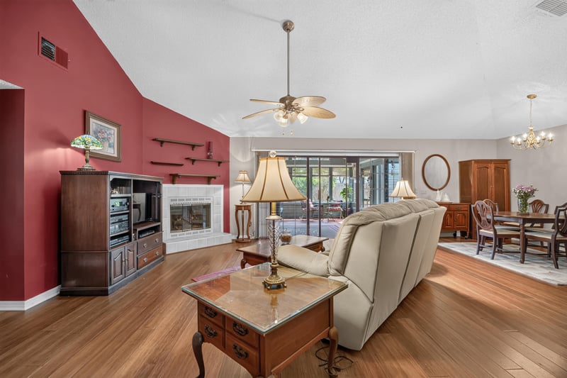 Living room with dining area view at 4837 Pareja Ct, Jacksonville, FL 32225