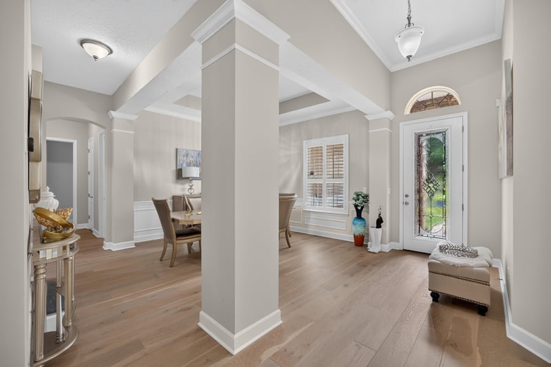 Foyer view toward dining room and front door at 276 Cross Ridge Dr, Ponte Vedra Beach, FL 32081