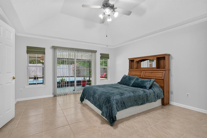 Family room with sliding doors to pool at 12810 Swamp Owl Ln