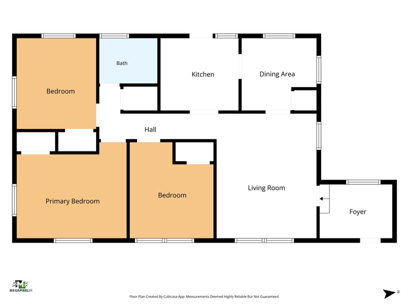 Floor plan 1 drawn by Megapixeler, Allandale Cir W, Jacksonville