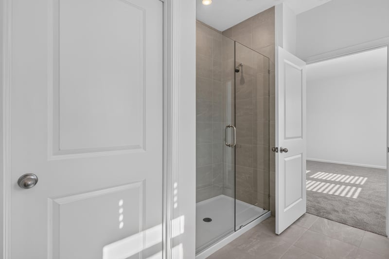 Bathroom glass shower enclosure at 269 Bluegrass Wy, St. Augustine, FL 32092
