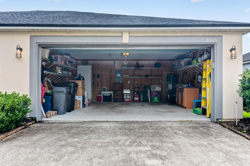 Garage interior with storage at 2065 Creekmont Dr