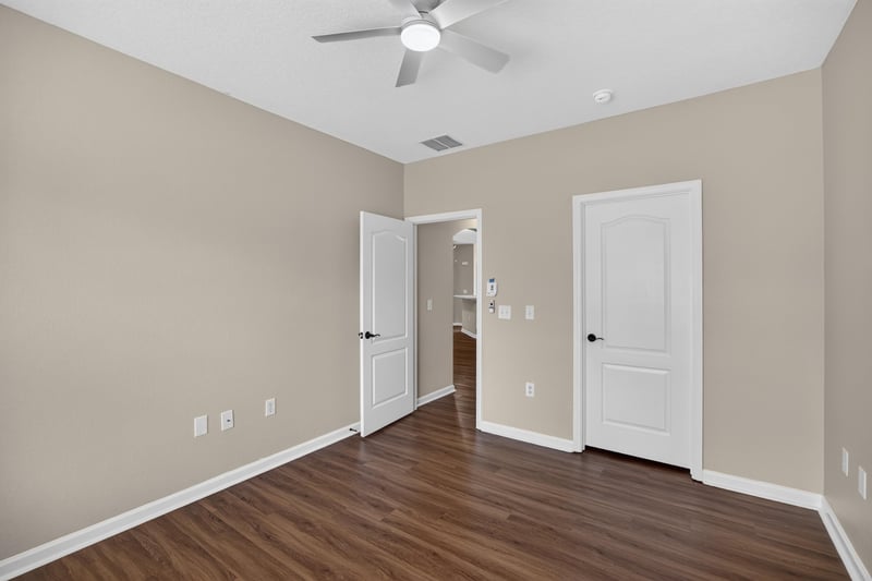 Bedroom with doorway and hall view at 3750 Silver Bluff Blvd, Orange Park, FL