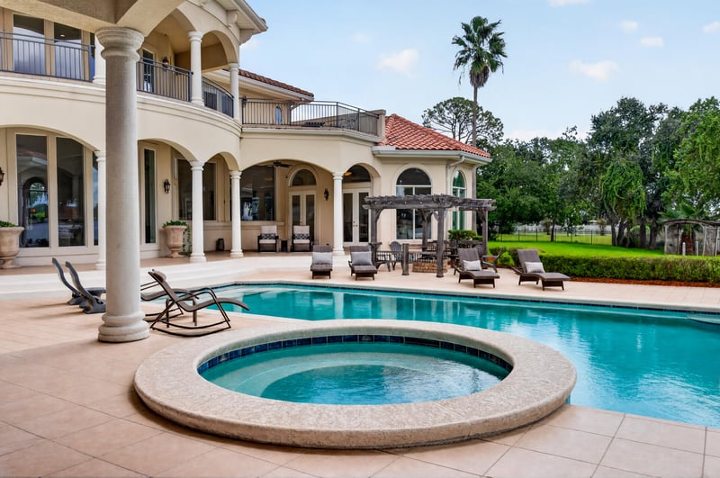 Pool deck seating area at 344 Broward Rd, Jacksonville, FL