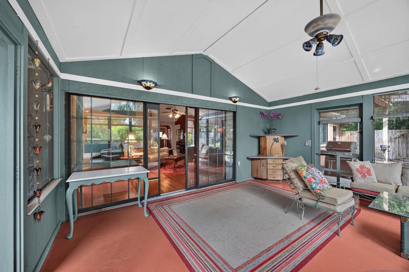 Screened porch with sliding glass doors at 4837 Pareja Ct, Jacksonville, FL 32225