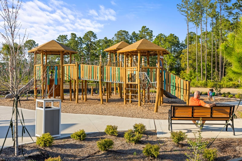 Wooden playground structure in St. Johns, FL