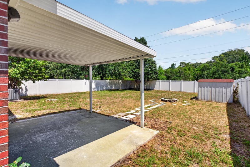 Covered carport or patio area at 224 Pine Arbor Cir, St. Augustine, FL 32084