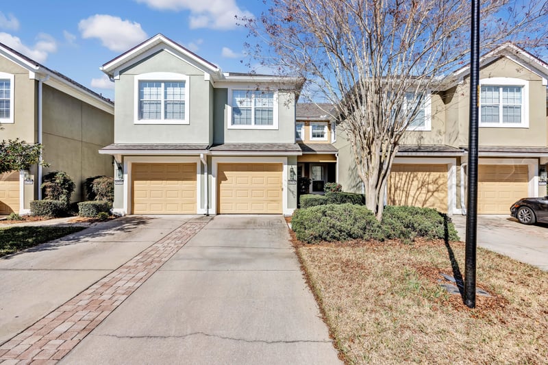 Front Elevation Driveway Cleaned at 6415 White Blossom Cir, Jacksonville, FL 32258